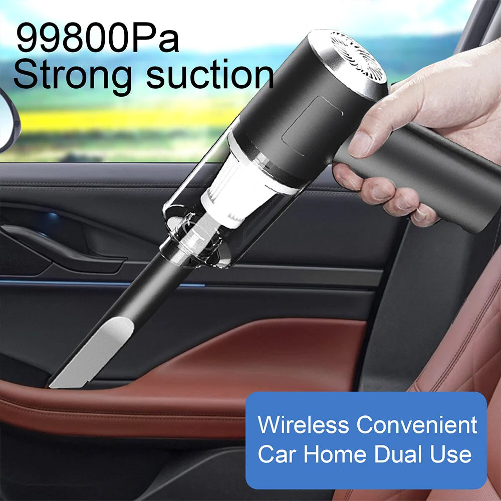 Powerful 120W Wireless Portable Handheld Vacuum Cleaner - Ideal for Home and Automotive Cleaning
