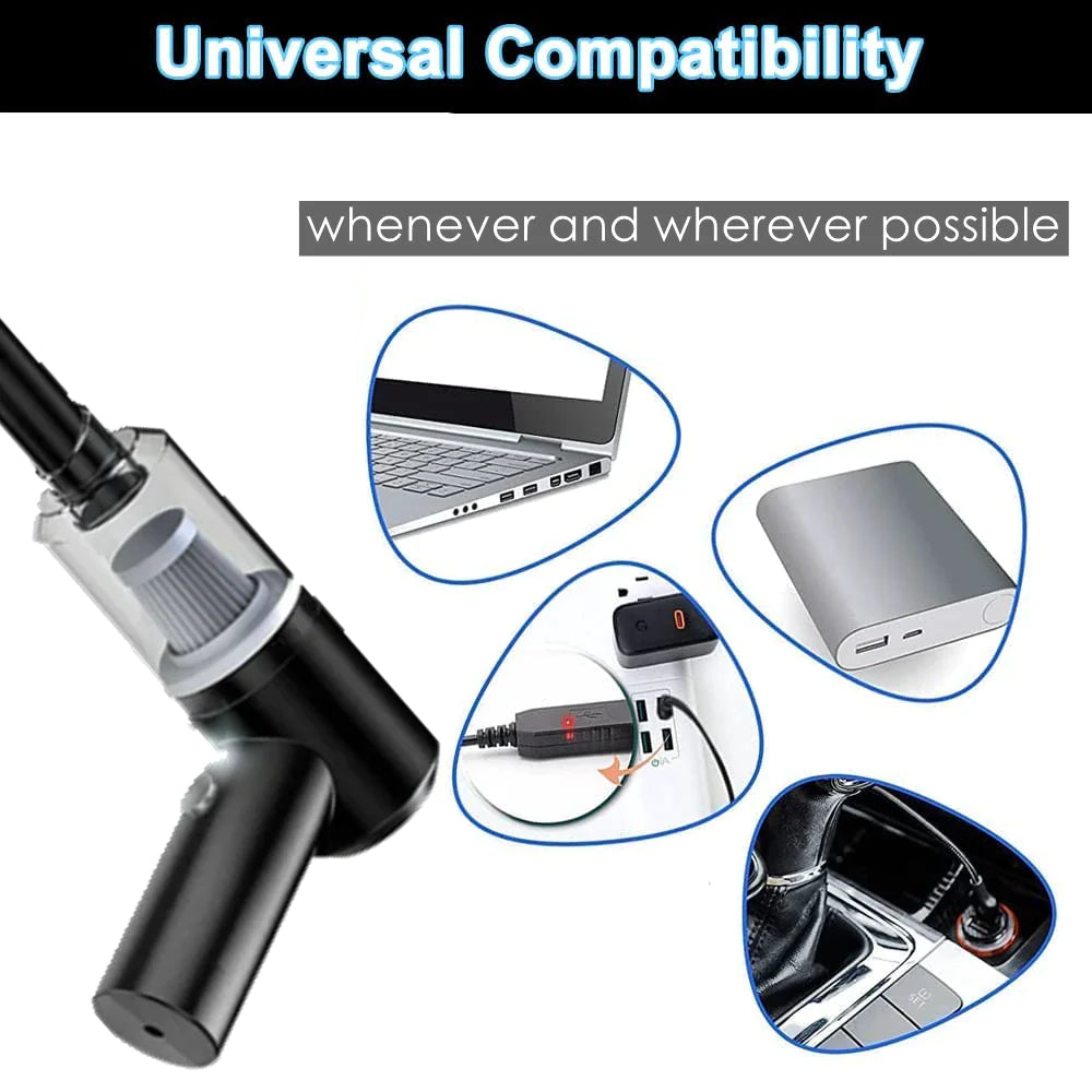 Powerful 120W Wireless Portable Handheld Vacuum Cleaner - Ideal for Home and Automotive Cleaning
