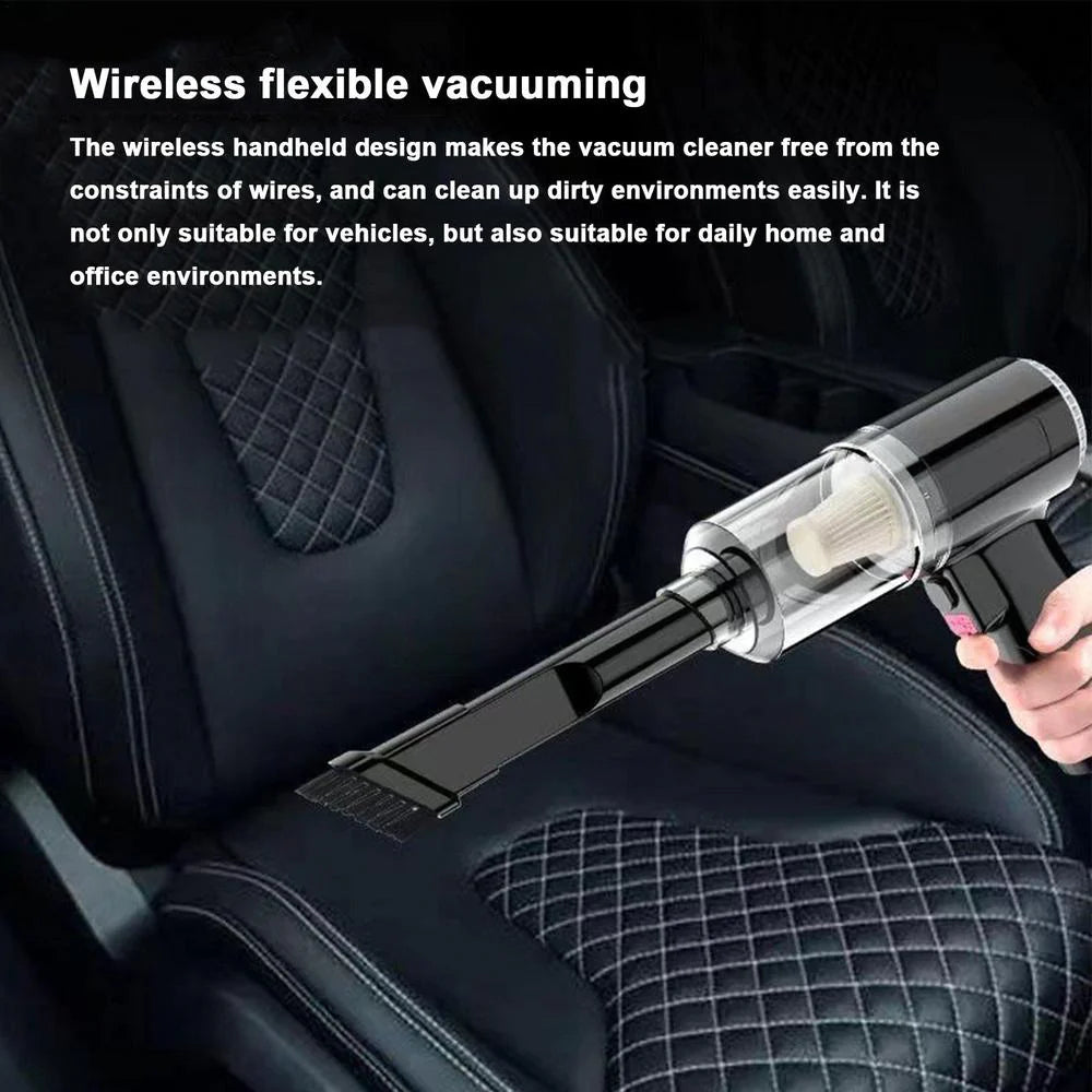 Powerful 120W Wireless Portable Handheld Vacuum Cleaner - Ideal for Home and Automotive Cleaning