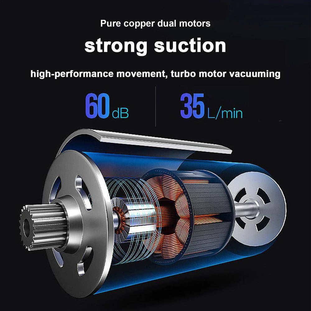 Powerful 120W Wireless Portable Handheld Vacuum Cleaner - Ideal for Home and Automotive Cleaning