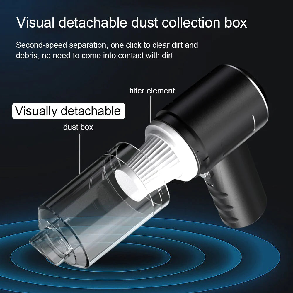 Powerful 120W Wireless Portable Handheld Vacuum Cleaner - Ideal for Home and Automotive Cleaning