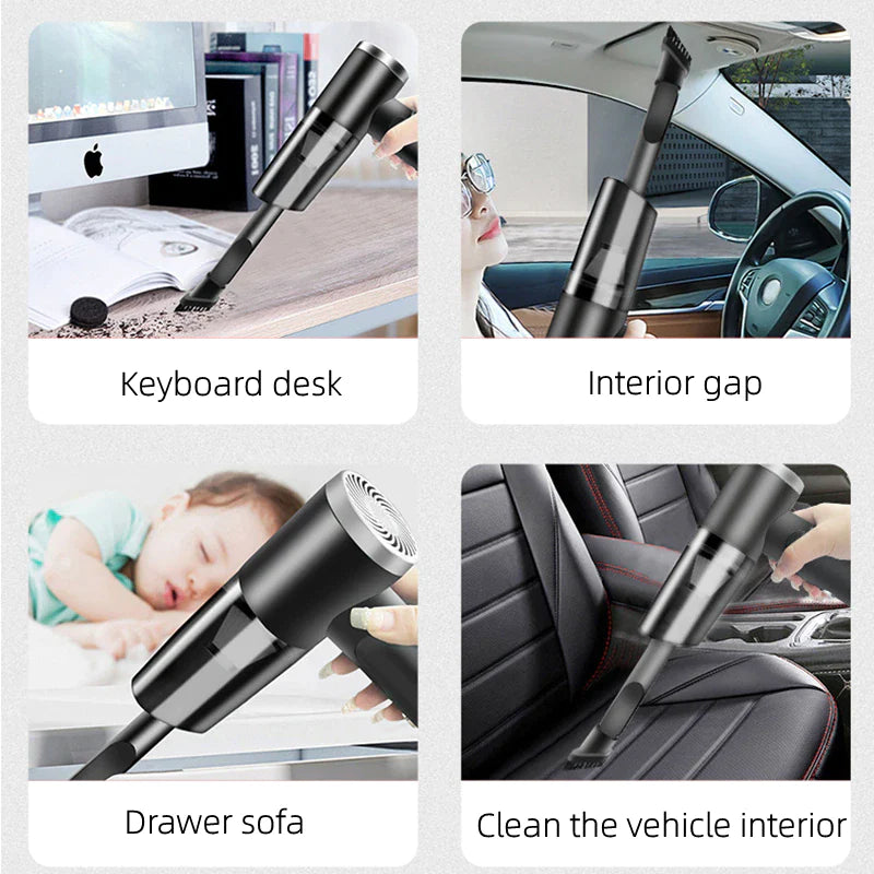 Powerful 120W Wireless Portable Handheld Vacuum Cleaner - Ideal for Home and Automotive Cleaning