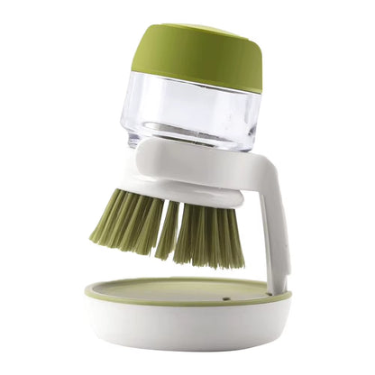 Revolutionary Multifunctional Kitchen Scrub Brush with Built-In Soap Dispenser for Effortless Cleaning of Sinks, Pots, and Pans