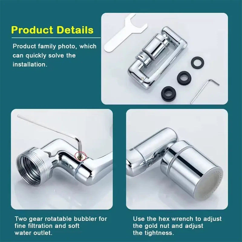 1080° Rotatable Faucet Extender