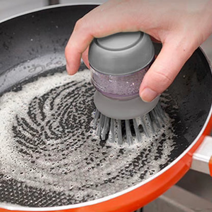 Revolutionary Multifunctional Kitchen Scrub Brush with Built-In Soap Dispenser for Effortless Cleaning of Sinks, Pots, and Pans